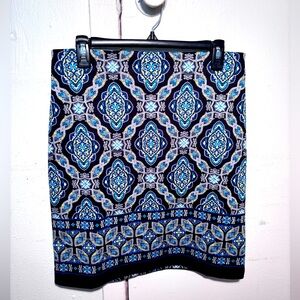 Talbots BOHEMIAN Print Pencil Skirt